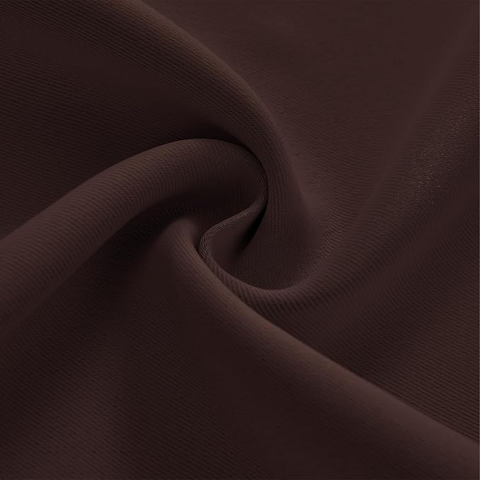 Joydeco Custom Blackout Curtains for Bedroom, 1 Panel Room Darkening Curtains & Drapes for Living Room Window Rod Pocket Back Tab (Custom Size,Chocolate)-BubblyBeeBaby