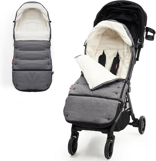 Momcozy Stroller Footmuff | Universal, Weather-Proof, Warm Stroller Bunting Bag | Extendable Winter Cover | Adjustable Buckle-BubblyBeeBaby