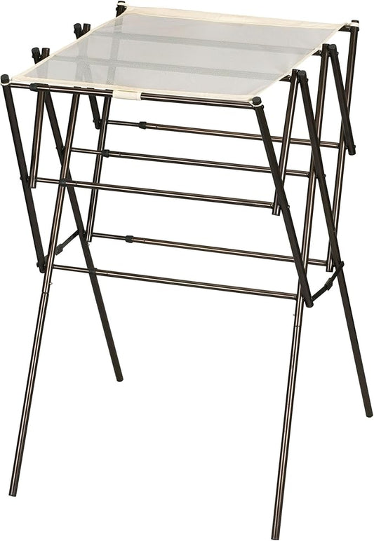 Household Essentials 5175 Collapsible Expandable Metal Clothes Drying Rack, Antique Bronze, STORAGE-BubblyBeeBaby