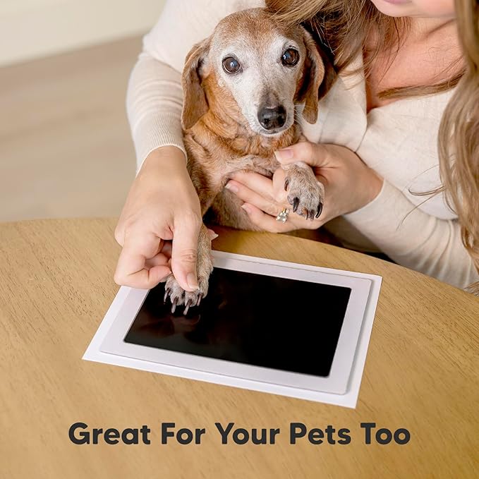 1-Pack Inkless Baby Hand and Footprint Kit - Mess Free Ink Pad for Newborn Keepsake, Dog Nose & Paw Print Kit, Clean Touch Ink Pad for Baby Hand & Footprints, Ideal New Mom Gifts (Jumbo)-BubblyBeeBaby