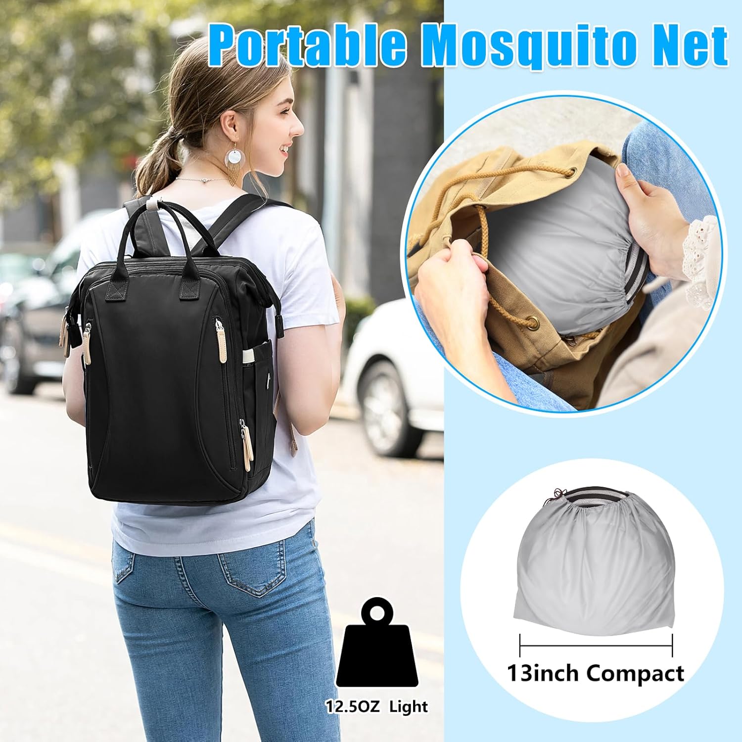 77 * 30 * 23 Inch Large Pop Up Mosquito Tent, Portable Foldable Mosquito Net for Bed Camping Travel Patio
