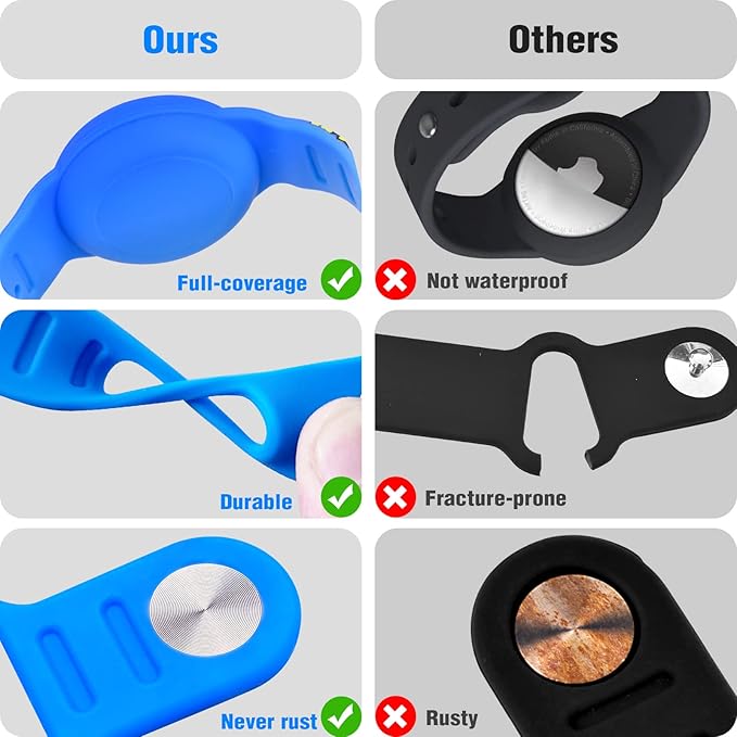 2 Pack AirTag Bracelet for Kids, Waterproof Cute Cartoon Air tag Holder Kids with Watch Band Design, Full Coverage Anti-Lost Silicone Airtag Hidden Accessories for Children (Luminous Version)-BubblyBeeBaby