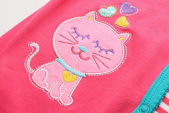 Kiddiezoom Baby and Toddler Boys'Snug Fit Footed One-Piece Romper Jumpsuit Cotton Cotton Footed Outfit-BubblyBeeBaby