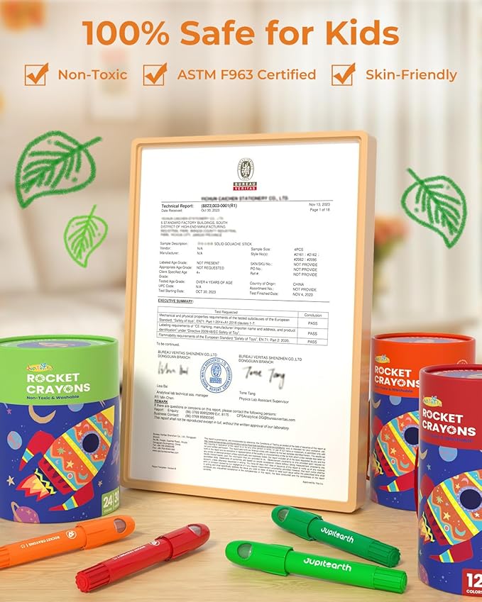 24 Colors Twist Crayons for Toddlers 1-3, Non-Toxic Washable Crayons for Ages 4-8 with Storage Bucket, Ultra-Silky and Easy to Hold Art Supplies, Ideal Coloring Gift for Boys and Girls-BubblyBeeBaby