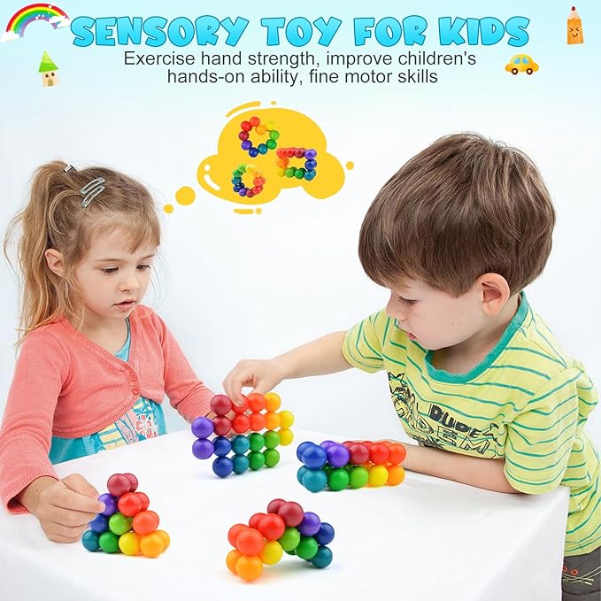 12PCS Autism Sensory Toys for Autistic Children,Quiet Fidget for Adults Kids, Stocking Stuffers for Boys,Autism for Toddlers 3-4,Travel for Ages 3-5 Gift(A)-BubblyBeeBaby