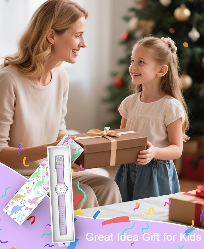 Kids Analog Watch Boys Girls, 30M Waterproof, Sports Watch for Boys, Easy to Read Children's Thin Dial Wrist Watches with Soft Band, for Ages 5-15 Kids Great Birthday Gifts Christmas Day-BubblyBeeBaby