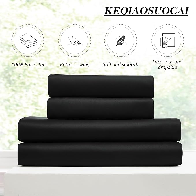 KEQIAOSUOCAI 72 Inch Wide Black Pinch Pleated Curtains 72 x 100, Thermal Insulated Noise Cancelling Living Room Office Drapes 100 Inches Long, Patio Sliding Glass Door Window Curtain 2 Panels-BubblyBeeBaby