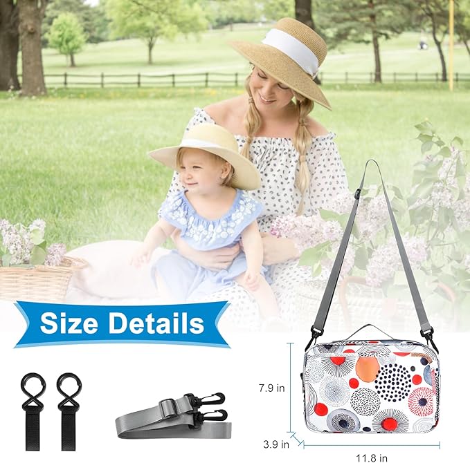 Accmor Stroller Organizer, Universal Stroller Organizer with Insulated Cup Holder Pocket, Dual Purpose Large Capacity Stroller Bag Caddy, Stroller Accessories Fits for Uppababy, Doona, Nuna Strollers-BubblyBeeBaby