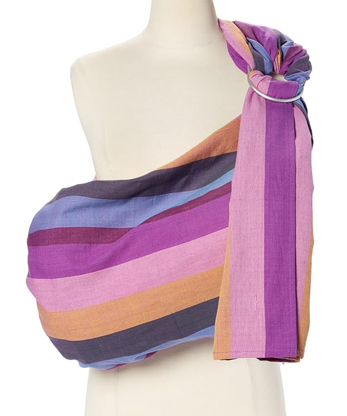 Hip Baby Wrap Ring Sling Baby Carrier for Infants and Toddlers - Beautiful, 100% Soft Cotton Baby Wraps Carrier for Babies 8-35 lbs - Perfect Baby Shower Gifts Moms and Dads - Nursing Cover (Spring)-BubblyBeeBaby