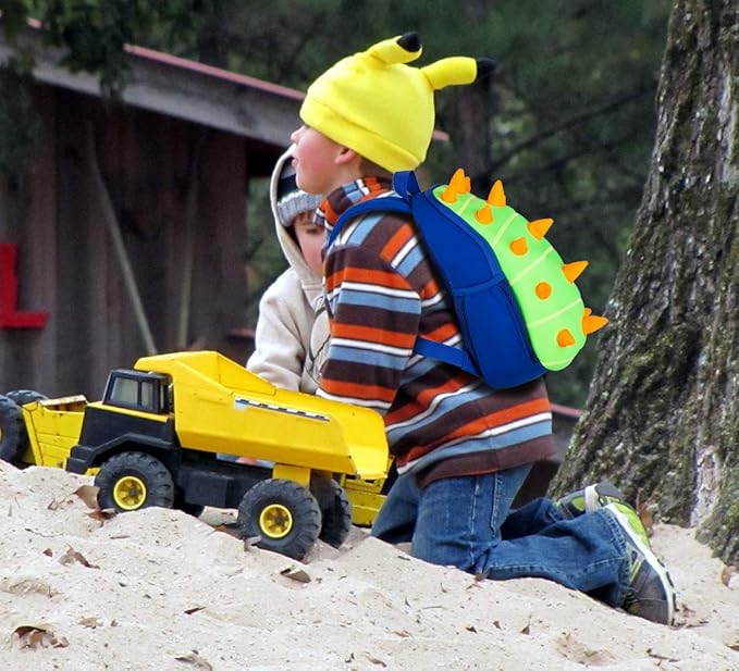 JiePai Dinosaur Toddler Backpack Waterproof 3D Cartoon Kids Backpack for Boys-BubblyBeeBaby