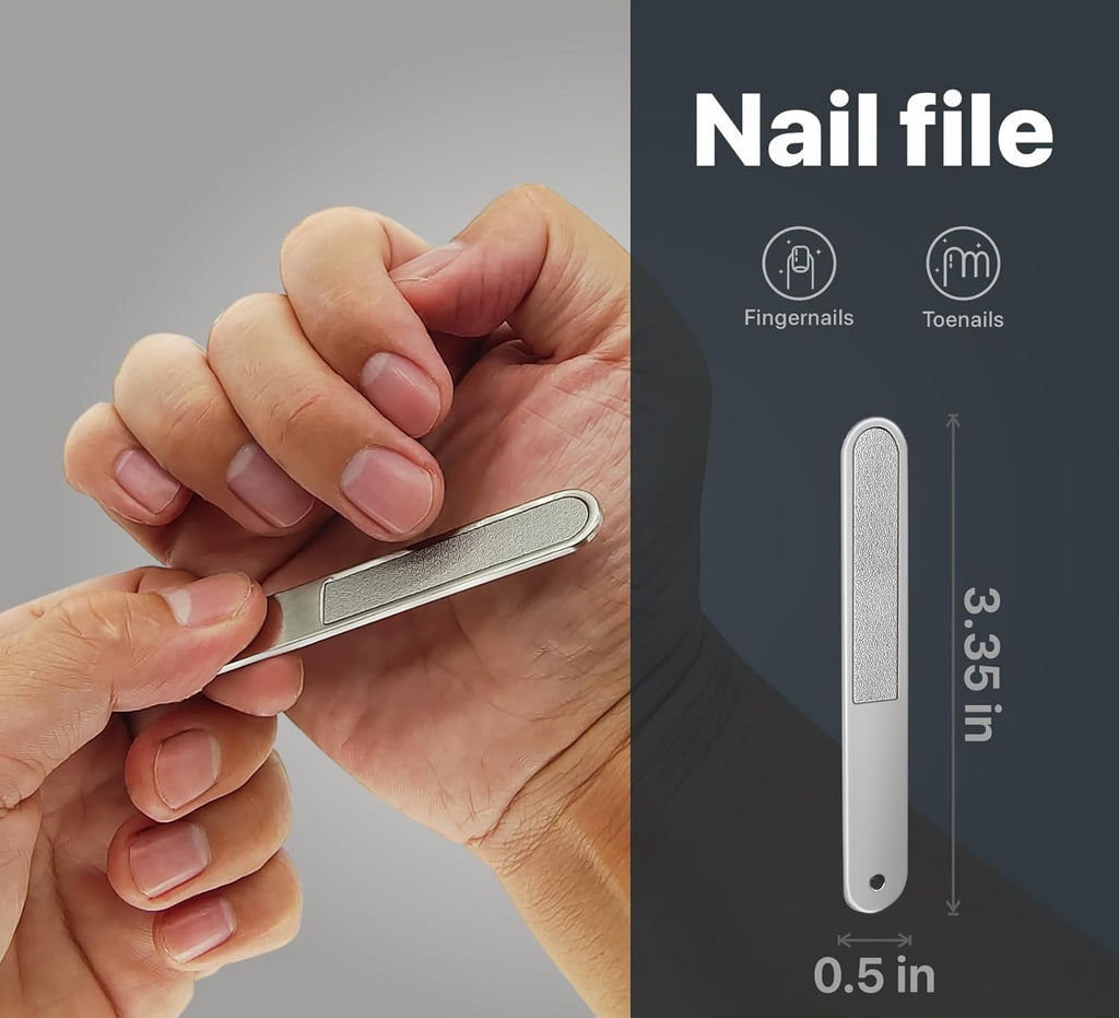 Konovo 5-Piece Nail Clippers Set，Stainless Steel Manicure Kit, Nail Grooming Travel Kit, Ail Clippers for Men, Toenail Clippers or Nail Cutter, Fingernail Clippers For Women, Manicure and Pedicure Kit