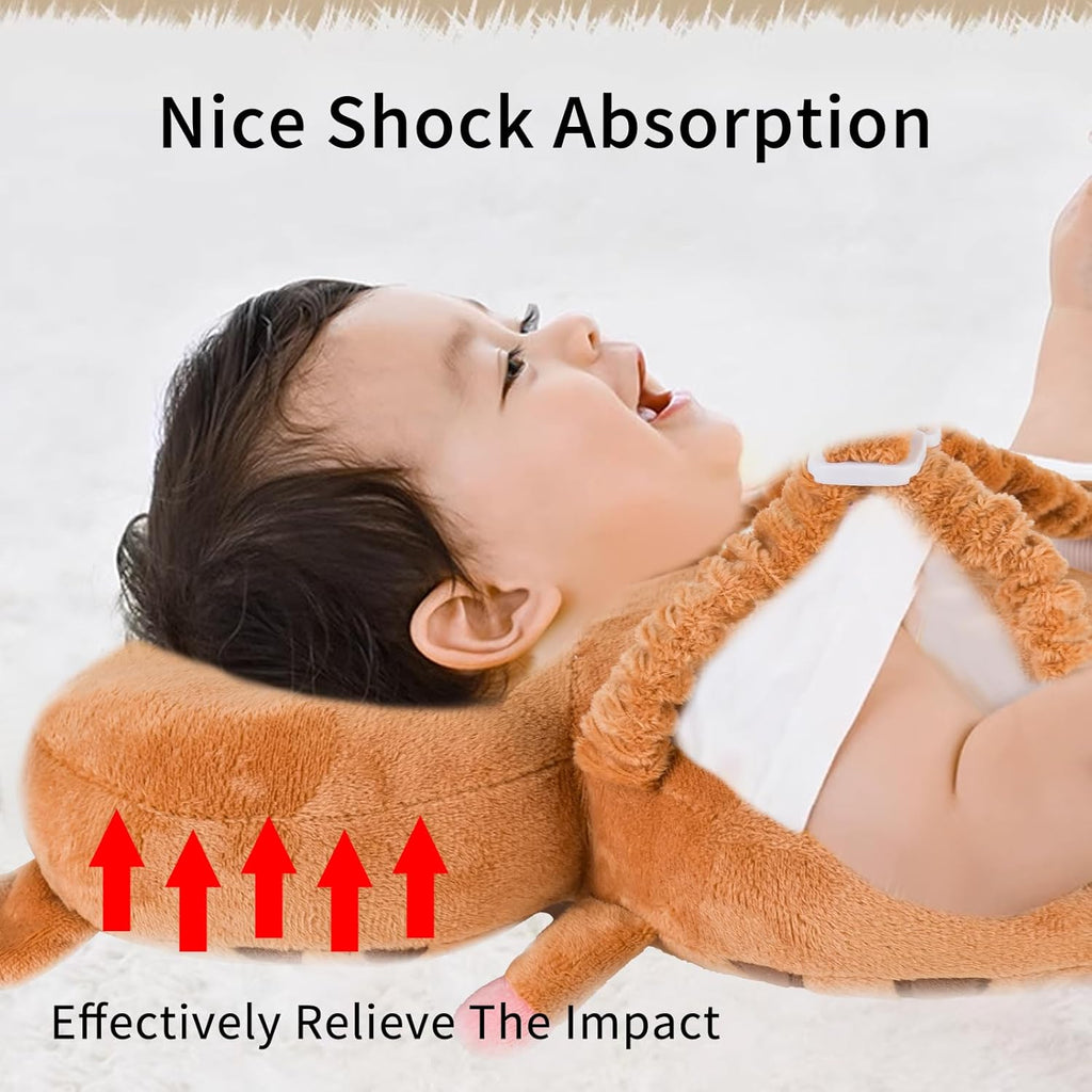 Baby Head Protector Backpack, Toddler Toddler Head Protector, Toddler Head Protector Padded Backpack Elasticated Carrier Wear (Tiger)