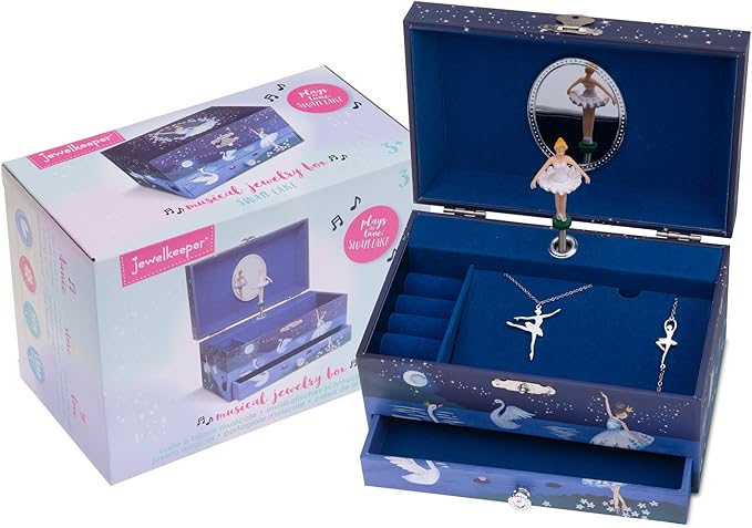 Jewelkeeper Ballerina Music Box & Little Girls Jewellery Set - 3 Ballerina Gifts for Girls-BubblyBeeBaby
