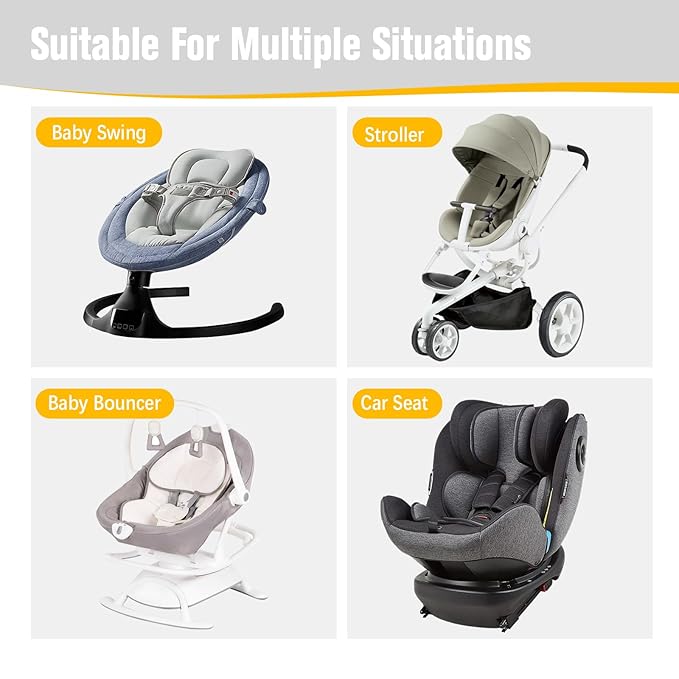 KAKIBLIN Baby Travel Pillow, Baby Neck Pillows for Car Seat, Upgraded Babies Head Pillow, Head and Neck Support Pillow for Car Seat, Pushchair, Travel(Twig)-BubblyBeeBaby