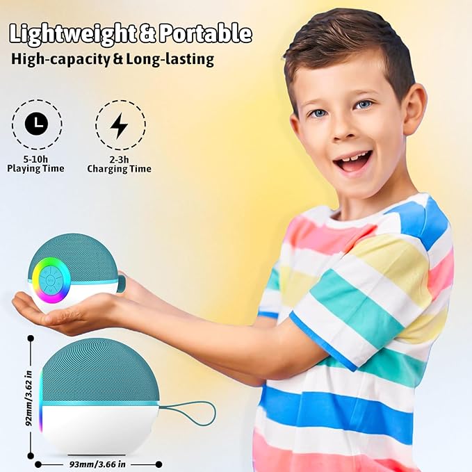 Karaoke Microphone Machine Toys for Kids Adults, Mini Portable Bluetooth Speaker with 2 Wireless Mics, Christmas Birthday Gifts for Boys Girls Ages 3 4 5 6 7 8 9 10 11 12+ Year (Green)-BubblyBeeBaby