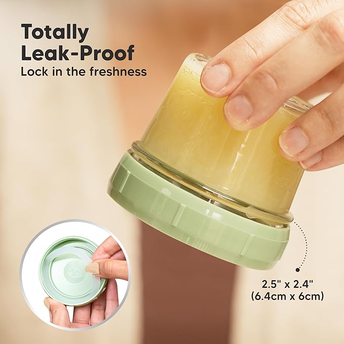 KeaBabies 12pk 4oz Glass Baby Food Containers with Lids - Leak-Proof, Microwavable Small Glass Jars, Baby Purees & Toddler Snack Storage Containers, BPA-Free, Dishwasher & Freezer Safe (Nord)-BubblyBeeBaby