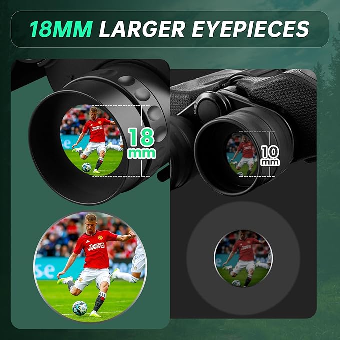 10-30x25 Small Compact Binoculars for Adults - WOZEL High Powered Zoom Binoculars for Bird Watching Hunting Hiking Travel Sports - Lightweight Binocular with Large & Bright Field of View for Kids-BubblyBeeBaby