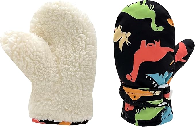 Toddler Gloves Kids Mittens Winter Warm Lined Fleece Gloves Waterproof Snow Baby Mitten for Boys Girls-BubblyBeeBaby