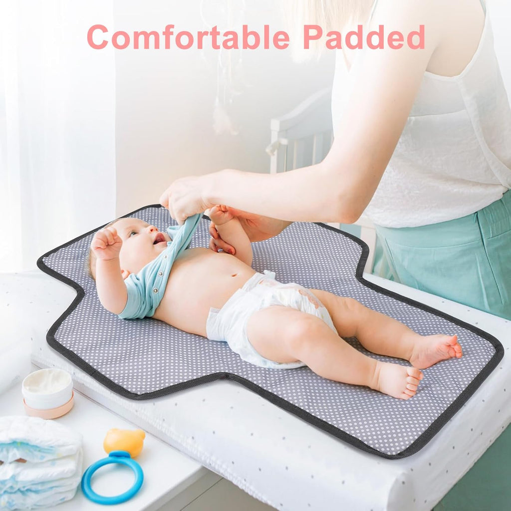 Accmor Portable Diaper Changing Pad, Waterproof Baby Changing Mat, Foldable Travel Diaper Changing Pads for Baby, Baby Essentials Shower Registry Gifts