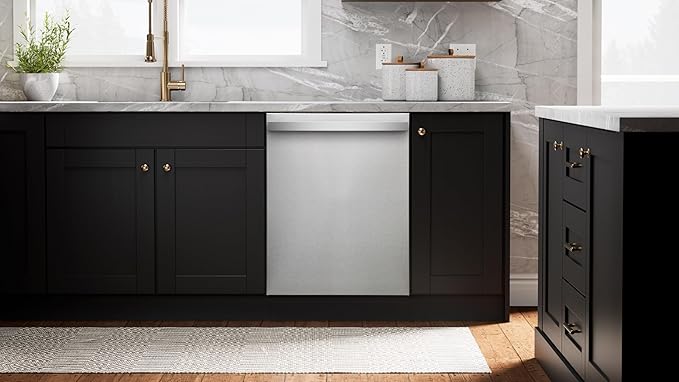 Kenmore Elite 24" Built-In Dishwasher - UltraWash Plus, TurboDry, QuietWash, SmartWash, TurboFlex Third Rack & Reach-Thru Handle - 15 Place Settings - 42 DBA - ENERGY STAR Certified - Stainless Steel-BubblyBeeBaby