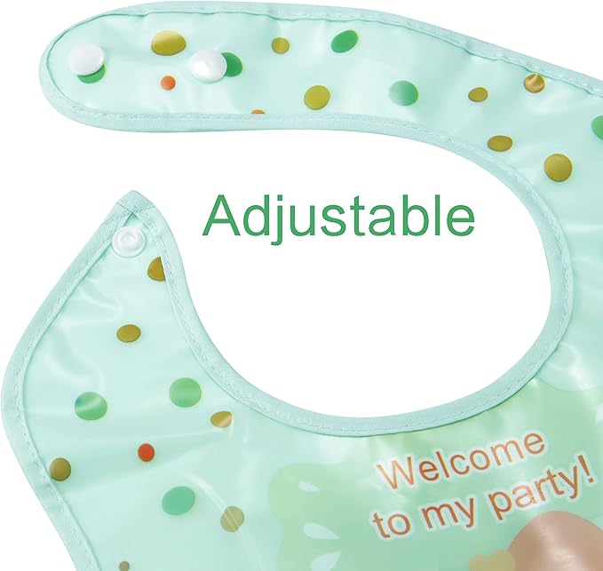 Amplim Baby Feeding Bib (3-Pack) Toddler/Baby Bibs for Eating. Waterproof, Adjustable, Lightweight. Eco-friendly PEVA material. BPA, Lead, Phthalate, Cadmium free-BubblyBeeBaby
