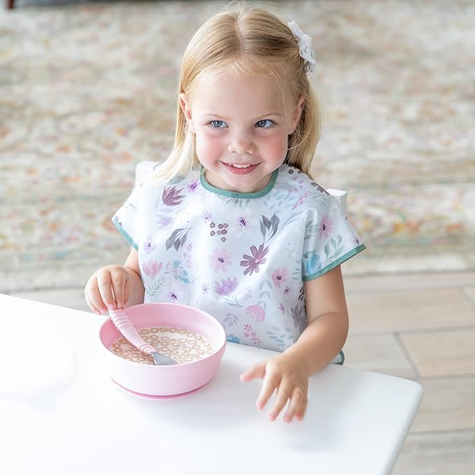 Bumkins Bibs - Toddler Bibs, Waterproof, Large for 1-3 Years, Short Sleeve-BubblyBeeBaby