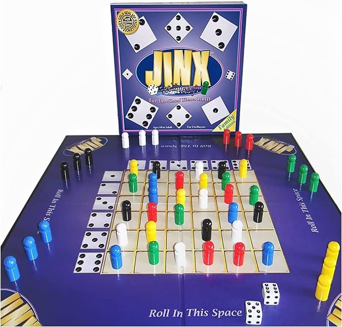 Jinx - Fast and Fun Board Game of Chance Where The Luck of The Roll Determines Your Fate - Game Night Fun for Family & Adults-BubblyBeeBaby