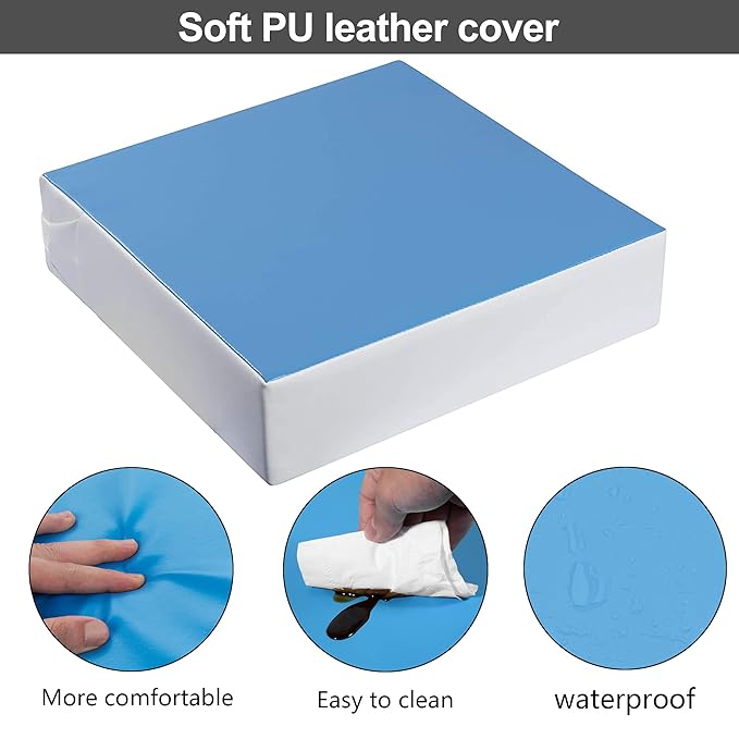 Kalawen Upgraded 2Pcs PU Washable Straps Safety Buckle Toddler Booster Seat for Kitchen Chair, Portable Travel-BubblyBeeBaby