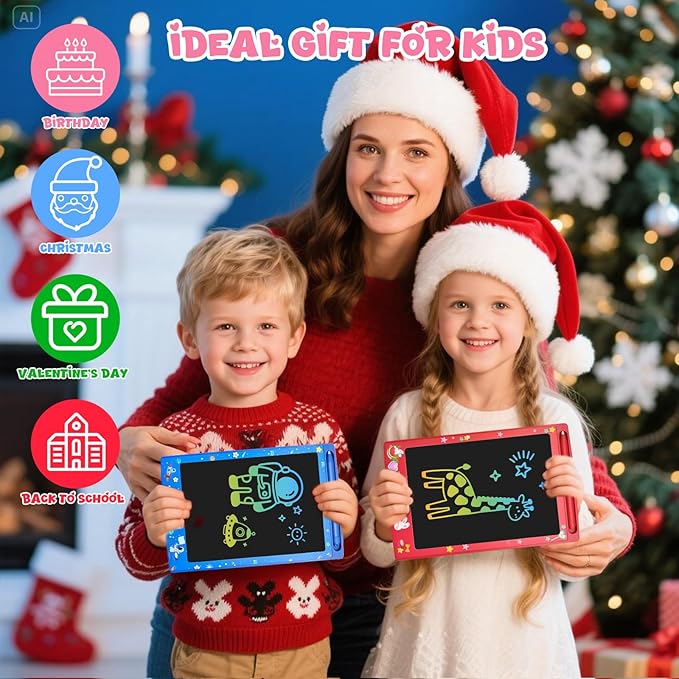 24 Pack LCD Writing Tablet for Kids, Erasable and Reusable Toddler Doodle Board in 8.5 inch, Ideal Educational Drawing Pad for Learning Toy for Ages 3-8 Gifts for Girls Boys-BubblyBeeBaby