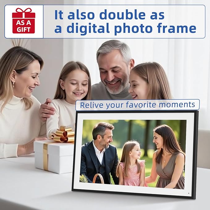 21.5 Inch Digital Calendar, Electronic Chore Chart, Smart Weekly and Monthly Planner 1920 * 1080P IPS Touchscreen Wall and Desk Calendar for Family Schedules, Black-BubblyBeeBaby