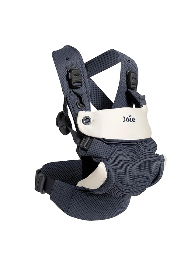 Joie Savvy Lite Air 3-in-1 Baby Carrier – Lightweight, Ergonomic Baby Carrier with 3 Carry Positions, Breathable Fabric, Padded Straps, and Lumbar Support (Indigo)-BubblyBeeBaby