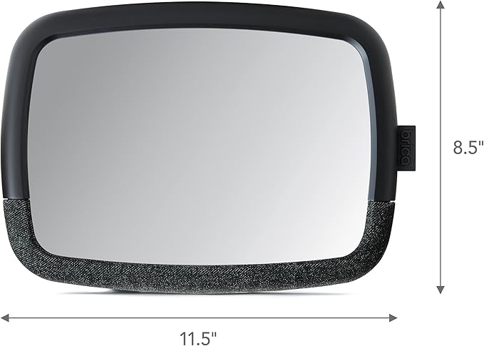 Munchkin Baby Car Mirror for Rear Facing Car Seats, Pivot 360 Baby in-Sight Adjustable Auto Mirror, Black, 2 Pack-BubblyBeeBaby