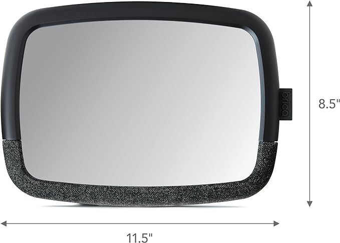 Munchkin Baby Car Mirror for Rear Facing Car Seats, Pivot 360 Baby in-Sight Adjustable Auto Mirror, Black-BubblyBeeBaby