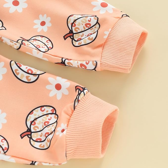 0-4T Toddler Boy Girl Halloween Outfit Fall Clothes Ghost Long Sleeve Sweatshirt Top Pants Baby Halloween Clothes-BubblyBeeBaby