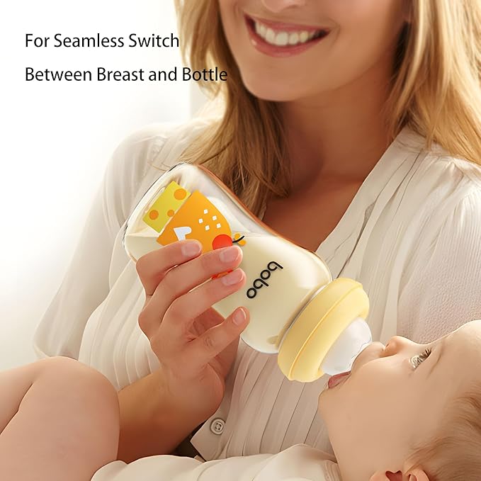 YOHKOH PPSU Baby Bottle Wide Neck, Newborn Anti-Colic Baby Bottle with Natural Response Nipple, Streamlined Body, Easy to Clean (8.8oz (Pack of 2), Yellow)-BubblyBeeBaby