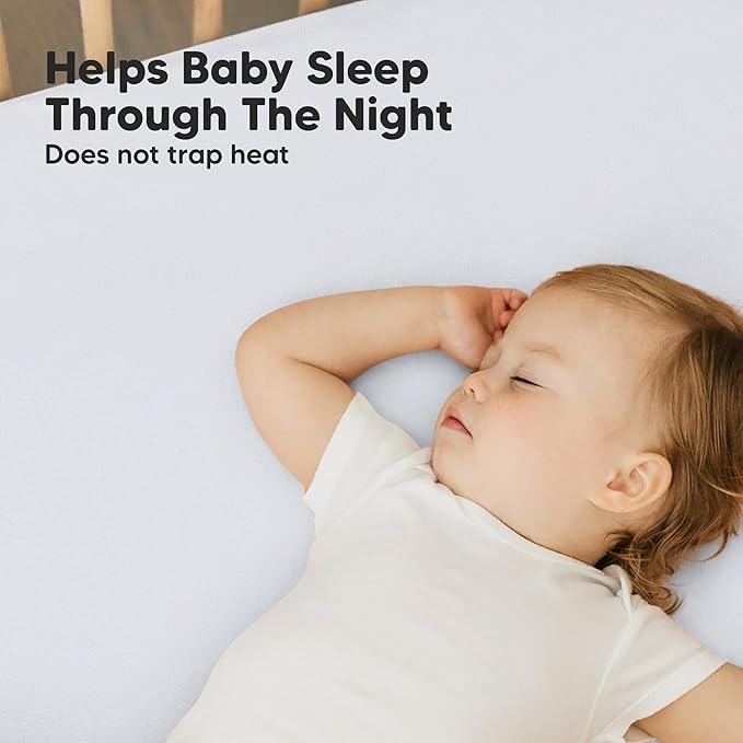 KeaBabies 2-Pack Organic Crib Sheets for Boys, Girls - 52x28 Fitted Crib Mattress Sheet Neutral, Breathable Jersey Cotton Cover for Baby Bed, Toddler Mattress, Soft & Cute Prints (Cove)-BubblyBeeBaby