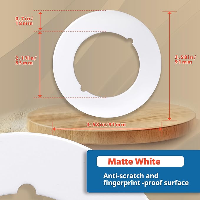 1 Pcs Upgraded Door Knob Plates with Double-Sided Tape –Thick Stainless Steel Scar Plates for Deadbolts & Knobs, Durable Door Lock Hole Covers for Fixing Loose Knobs and Damaged Areas(White)-BubblyBeeBaby