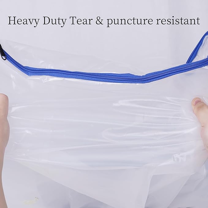 2 Pack Full Mattress Bags for Moving and Storage-5 Mil Zipper Plastic Waterproof Mattress Storage Bags-BubblyBeeBaby