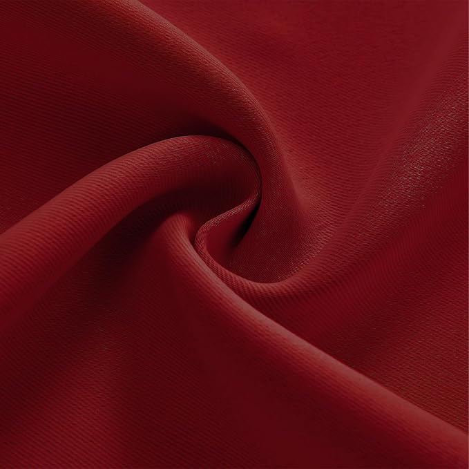 Joydeco Custom Blackout Curtains for Bedroom, 1 Panel Room Darkening Curtains & Drapes for Living Room Window Rod Pocket Back Tab (Custom Size,Burgundy Red)-BubblyBeeBaby