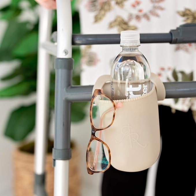 Ryan & Rose Cutie Holder Universal Stroller Cup Holder (Taupe)-BubblyBeeBaby