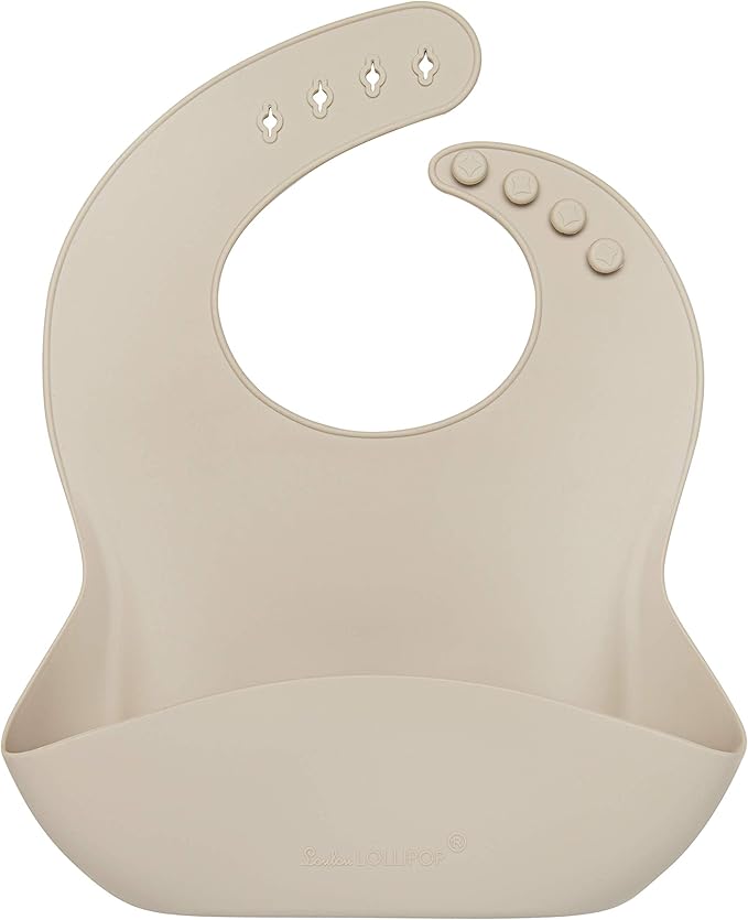 Loulou Lollipop Soft, Waterproof Silicone Feeding Bib-BubblyBeeBaby