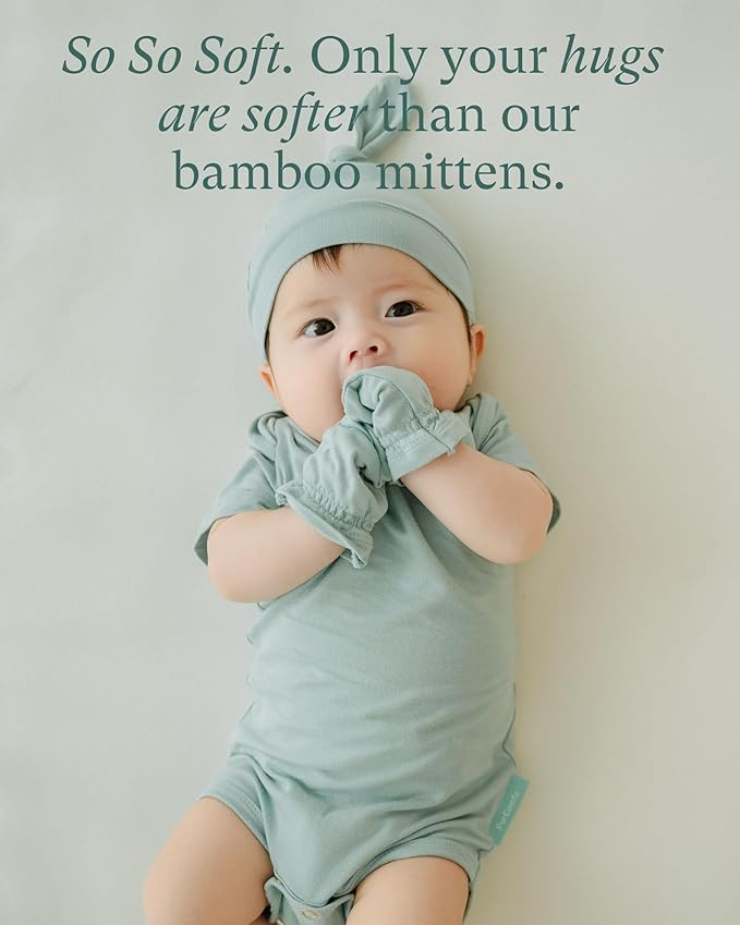 SuperSoft Baby Mittens, Bamboo Viscose Infant Newborn Mittens for Girls Boys No Scratch Gloves 6 Pack-BubblyBeeBaby