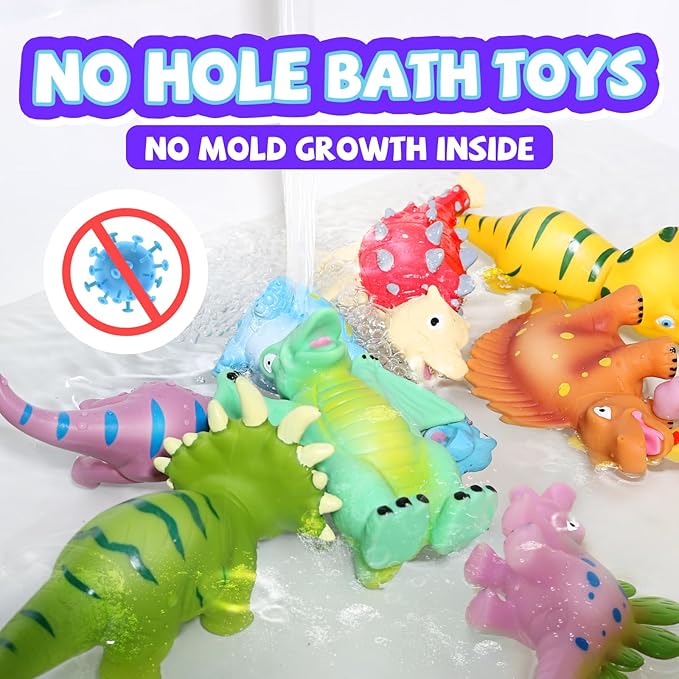 Hely Cancy Dinosaur Bath Toys Mold Free-BubblyBeeBaby