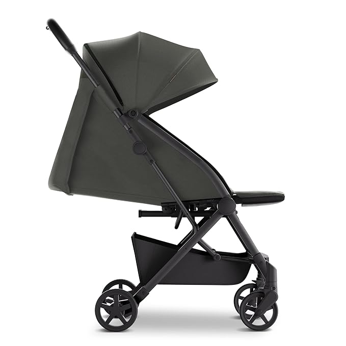 Mompush Lithe V2 Lightweight Travel Stroller, Compact Foldable Baby Stroller with Travel Bag, One-Hand Fold Stroller, Snack Tray, Mechanical Recline Seat, Airplane-Ready, Organizer & Rain Cover-BubblyBeeBaby