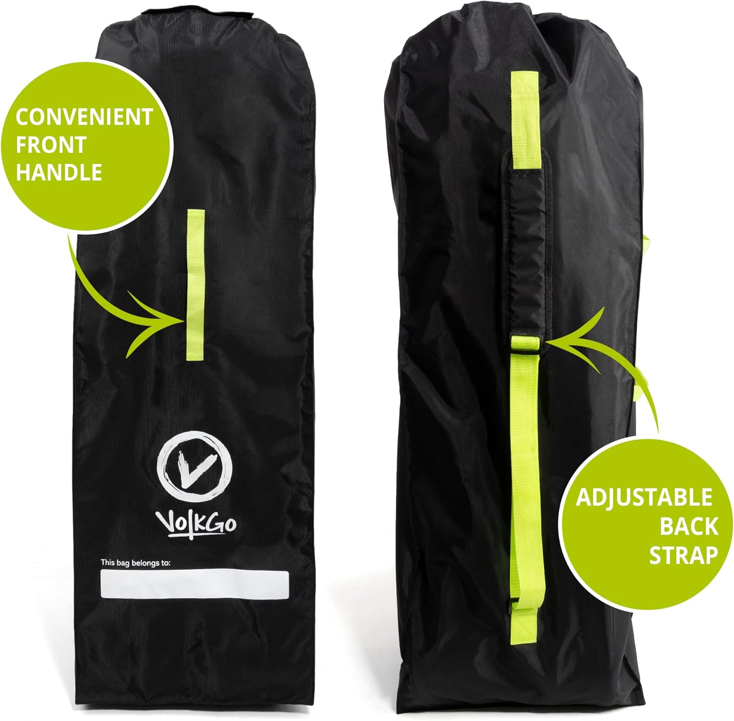 V VOLKGO Stroller Bag for Airplane, Large Cover for Airtravel, Jogger & Umbrella Stroller Cover for Travel - Fits Most Sizes, Gate Check Bag, Heavy Duty Durable Infant carrier covers for Air Travel