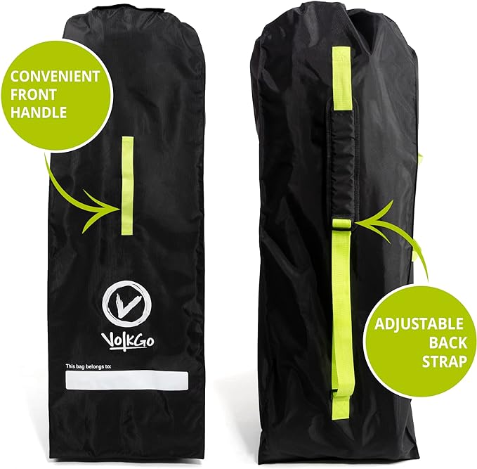 V VOLKGO Stroller Bag for Airplane, Large Cover for Airtravel, Jogger & Umbrella Stroller Cover for Travel - Fits Most Sizes, Gate Check Bag, Heavy Duty Durable Infant carrier covers for Air Travel-BubblyBeeBaby