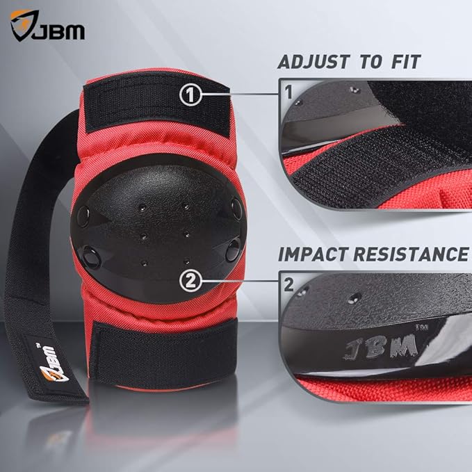 JBM Adult & Kids Knee Pads Elbow Pads and Wrist Guards for Inline Skating, Roller Skating, Skateboarding, Scootering-BubblyBeeBaby