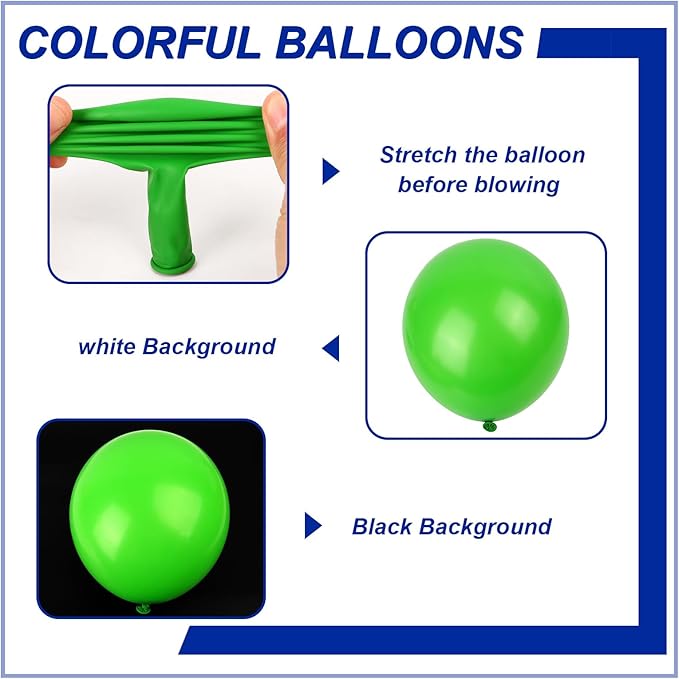 140pcs Lime Green Round Balloons Different Sizes 18 12 10 5 Inch Latex Balloons for Arch Decoration Party Balloon Kit for Graduation Birthday Party Wedding Balloon Baby Shower Decoration-BubblyBeeBaby