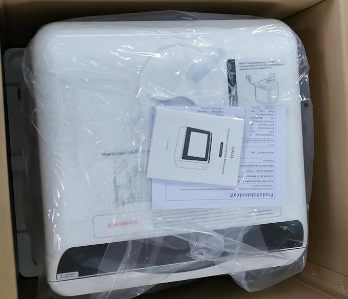 HAVA Countertop Dishwasher, 6 Programs Portable Dishwashers with 5L Built-in Water Tank, No Hookup Needed, Baby Care & Air-Drying Function for Apartments and RVs-BubblyBeeBaby