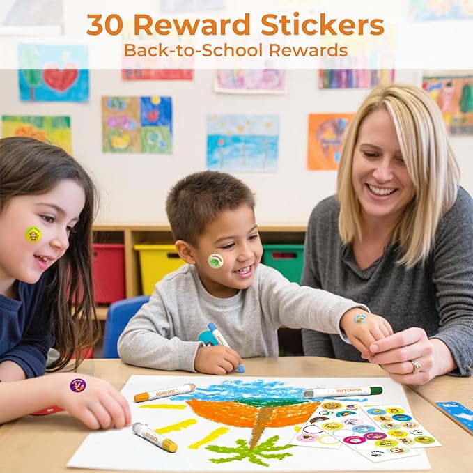 12 Color Twist Crayons for Toddlers 1-3 and Kids 4-8, Non-Toxic Washable Crayons 2-4, Ultra-Silky Easy-Grip Art Supplies, Ideal Coloring Gift for Boys and Girls-BubblyBeeBaby